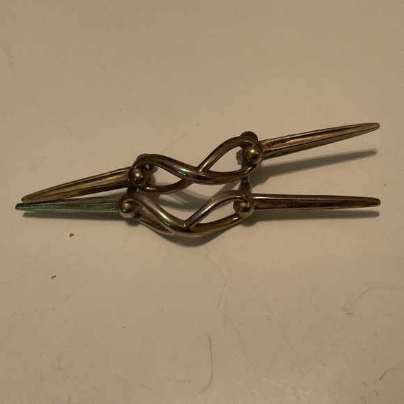 Vintage 2 atomic metal pulls for furniture- hard to find design- used - Picture 6 of 8